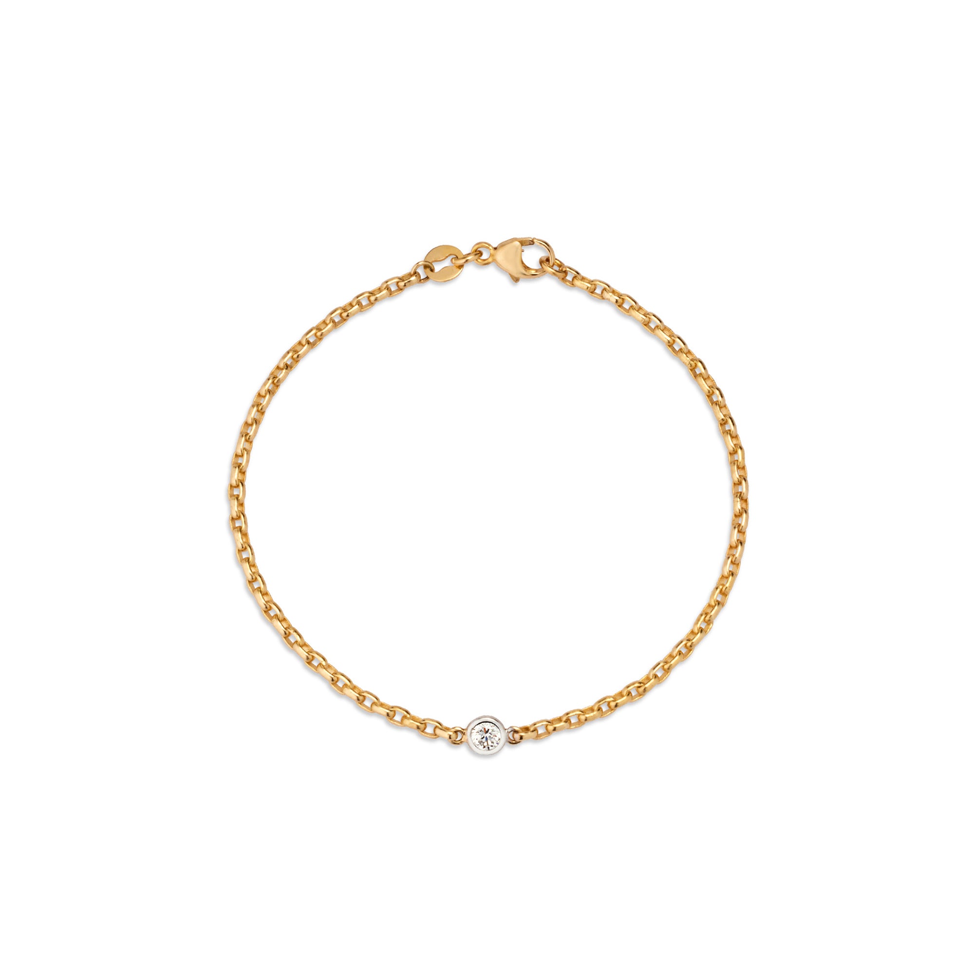 Belcher Single Diamond Dot Bracelet