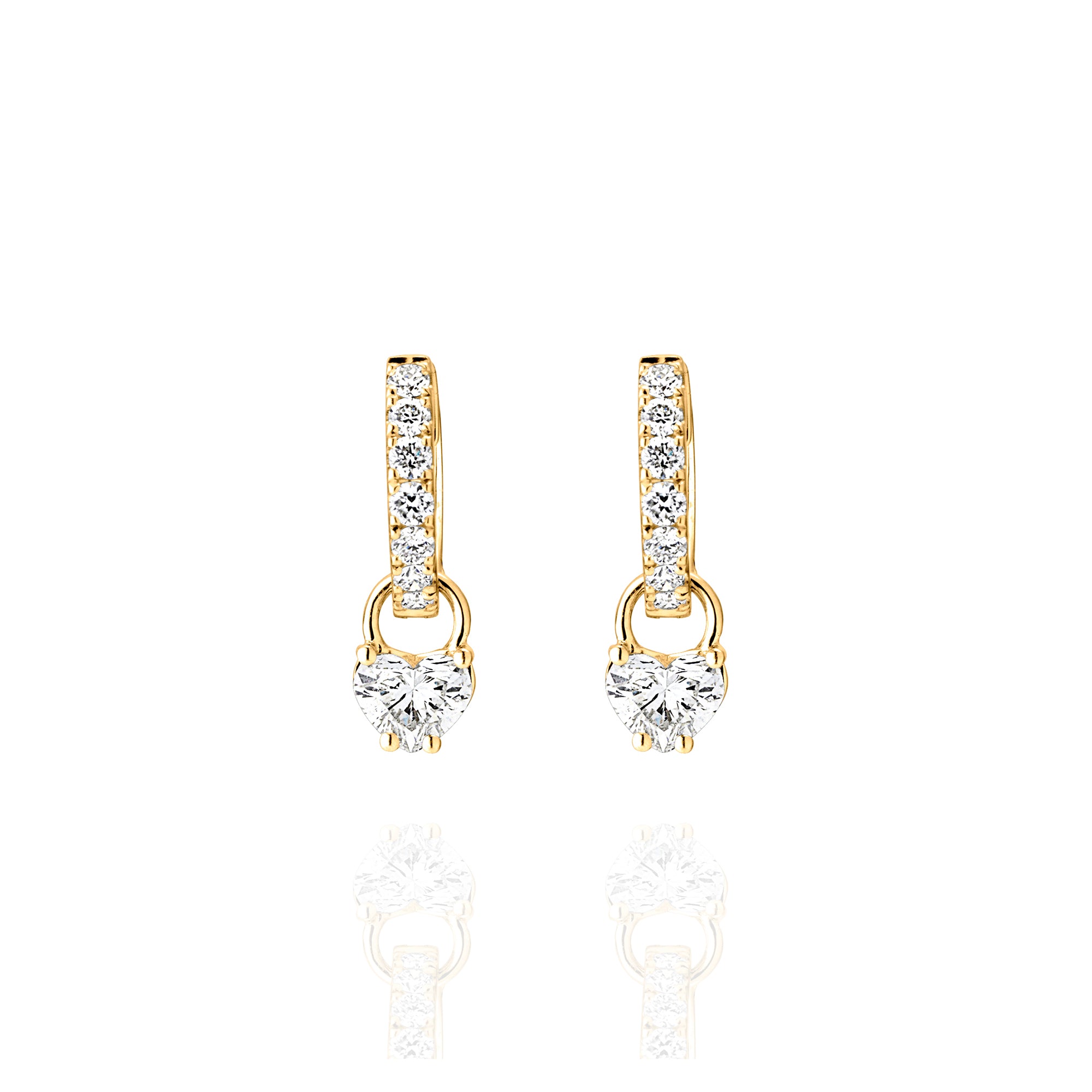 Diamond Love Heart Dingle Dangle