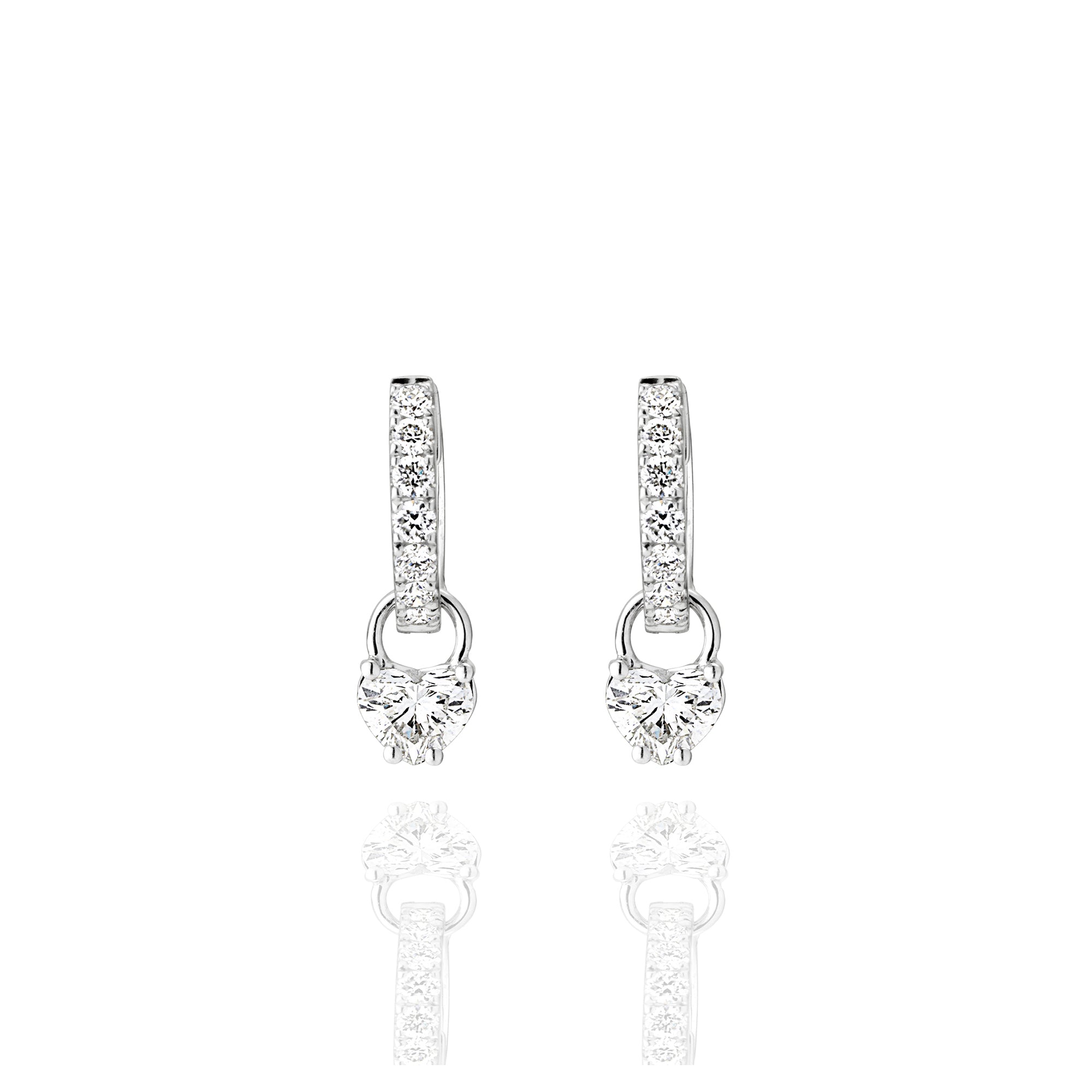 Diamond Love Heart Dingle Dangle