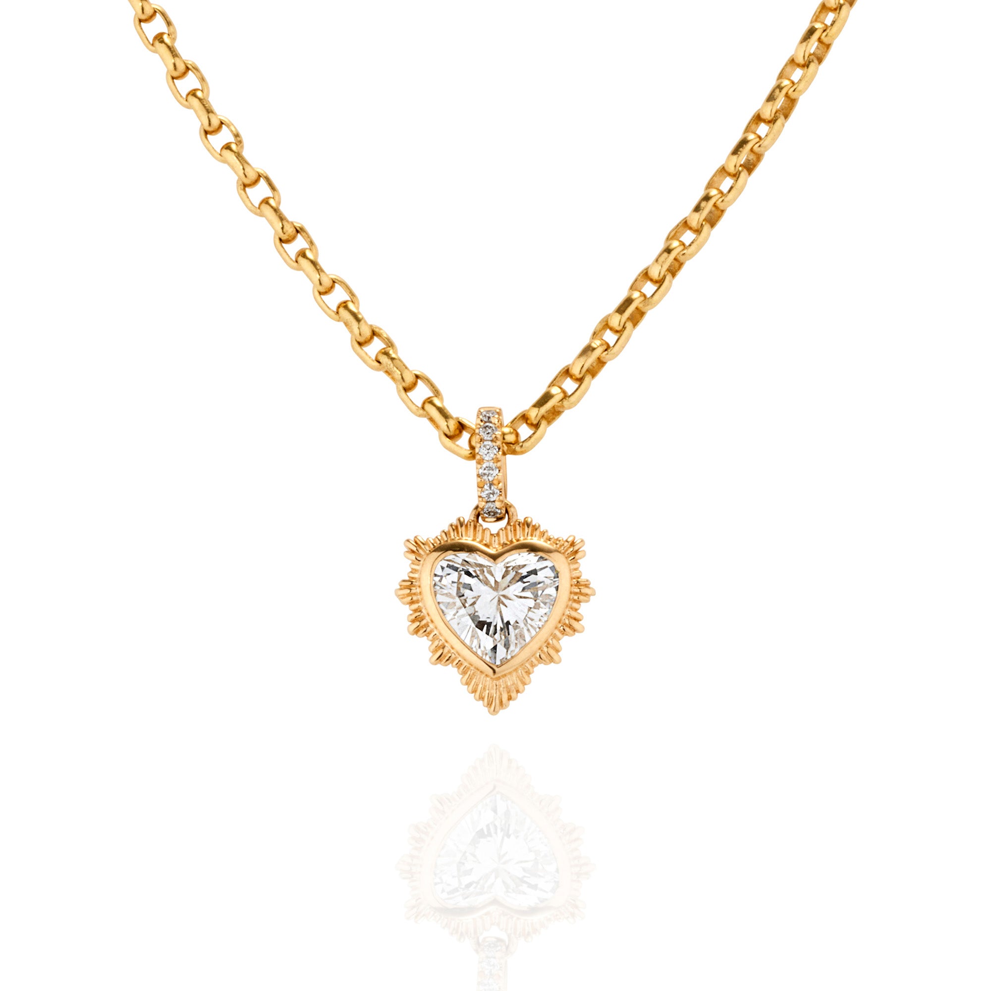 LOVE ME Solitaire Diamond & Gold Charm