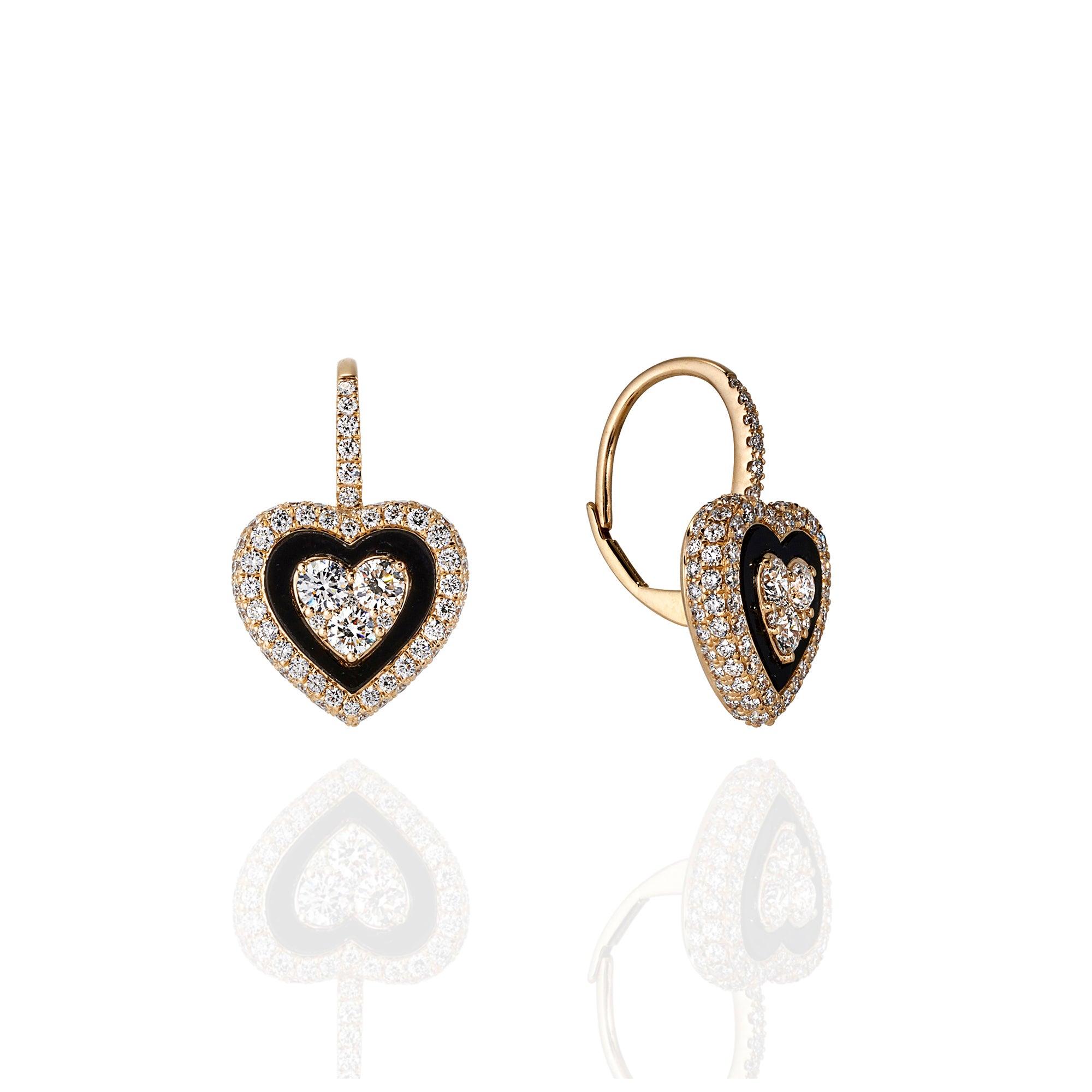 Sacré - Coeur Drop Earrings - White Diamonds