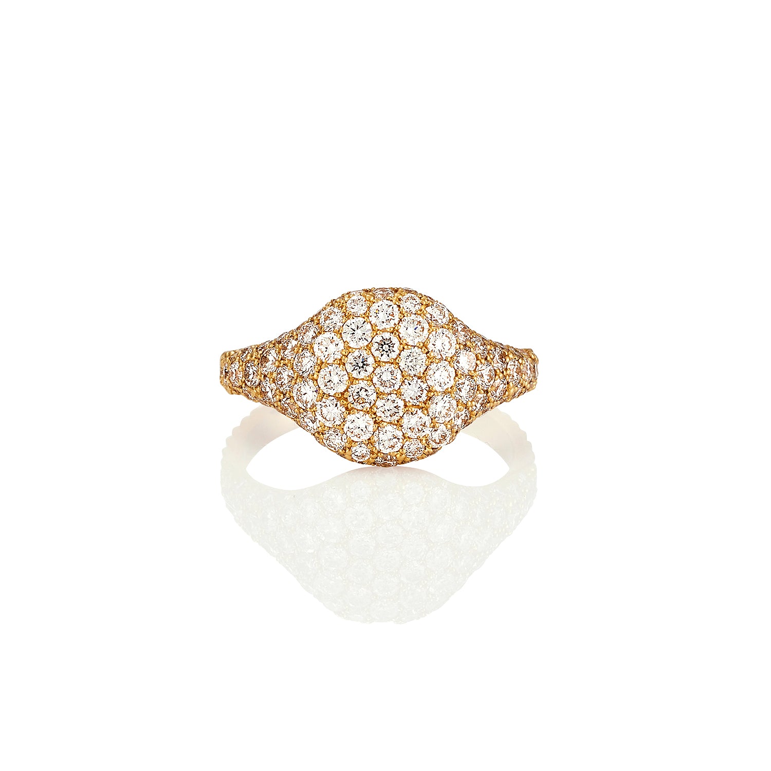 Queenie Diamond Encrusted Signet Ring