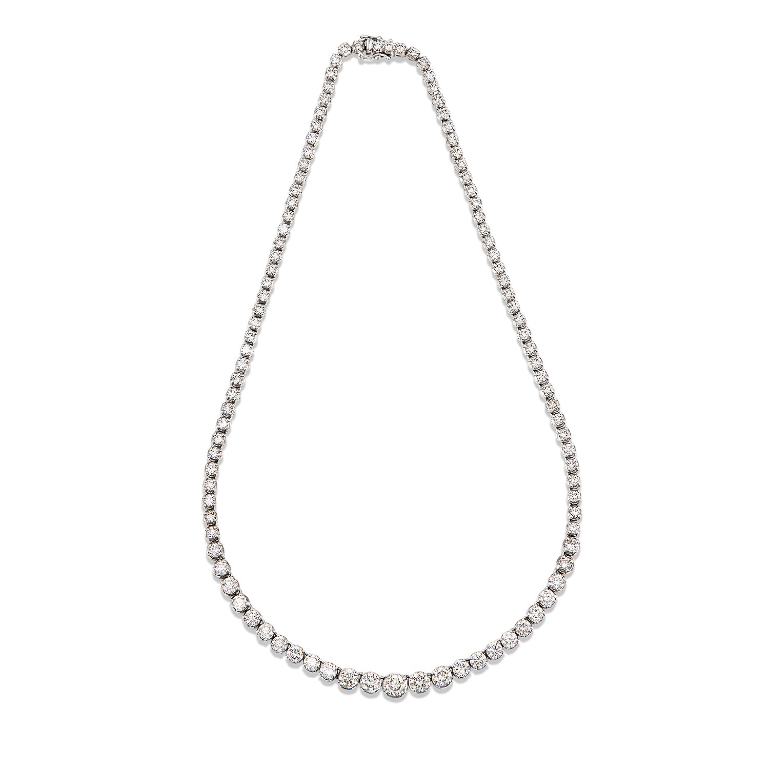 Graduated Diamond Tennis Necklaces