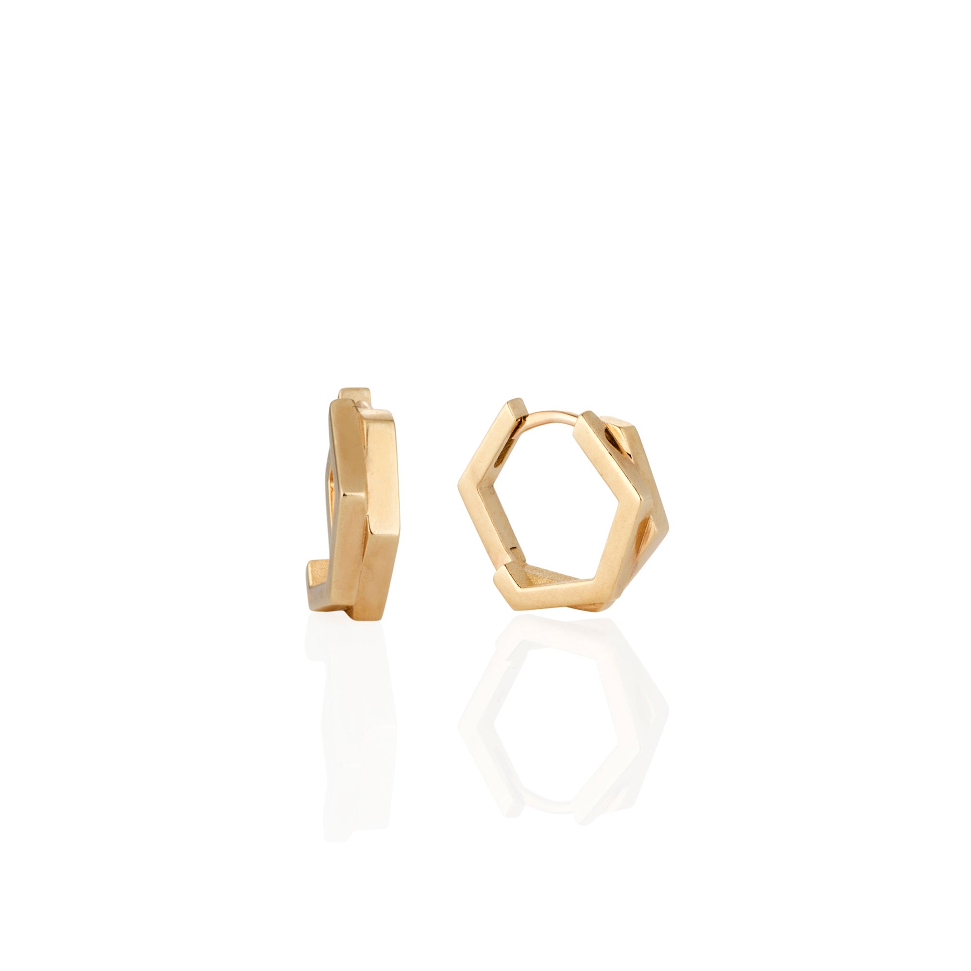 Double Hexagon Huggies