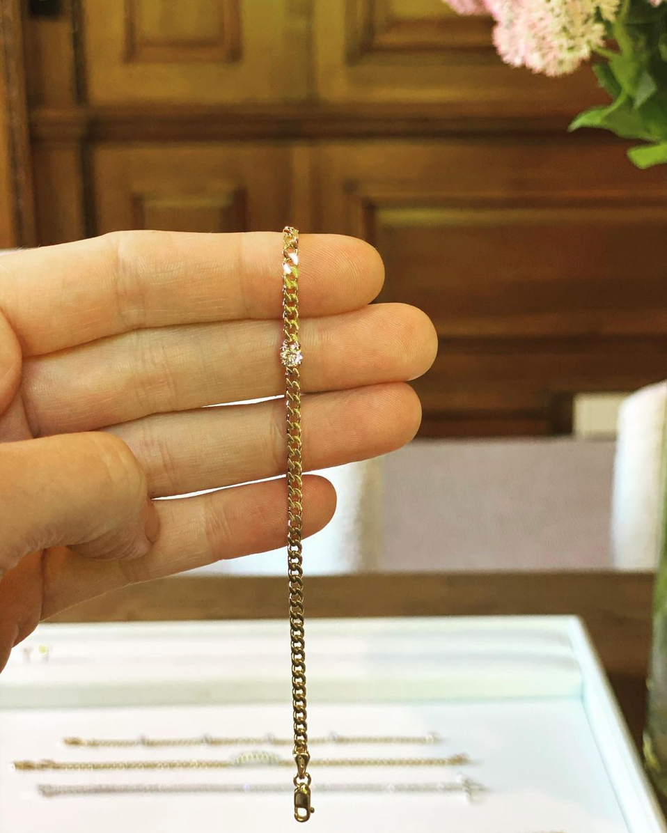 Single Dot Diamond Bracelet