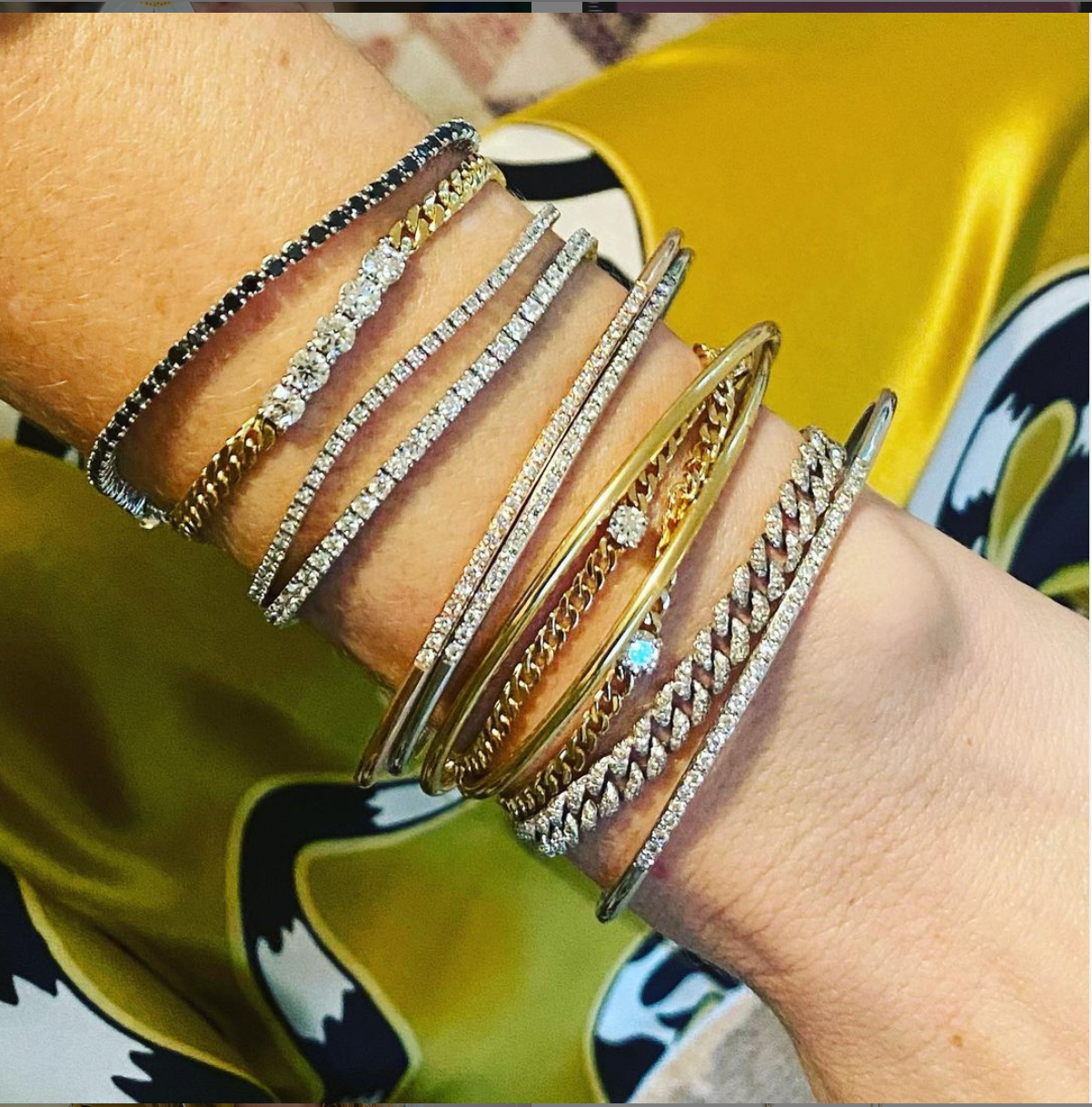 Diamond Dot Chain Bracelet