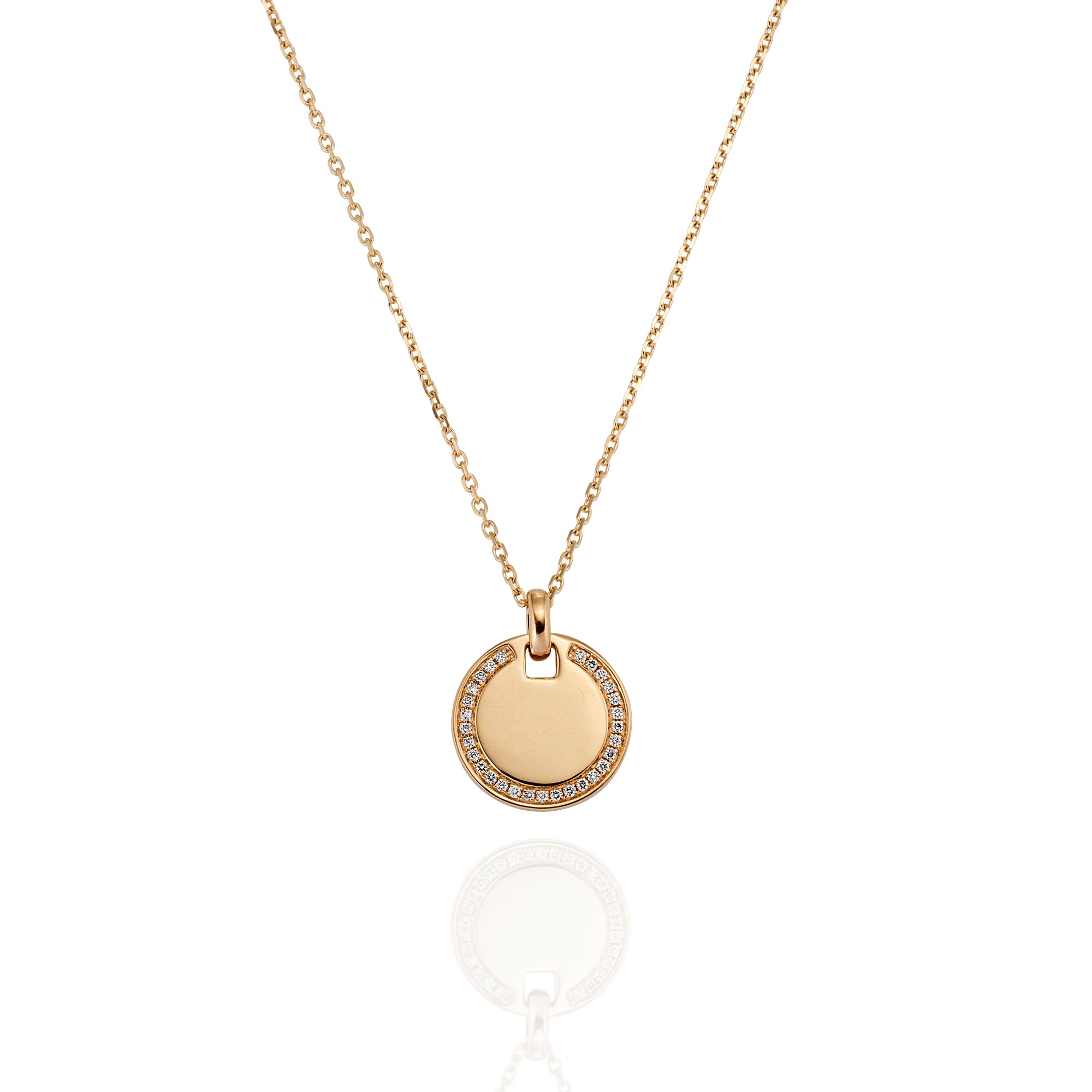 Diamond Disc Necklace