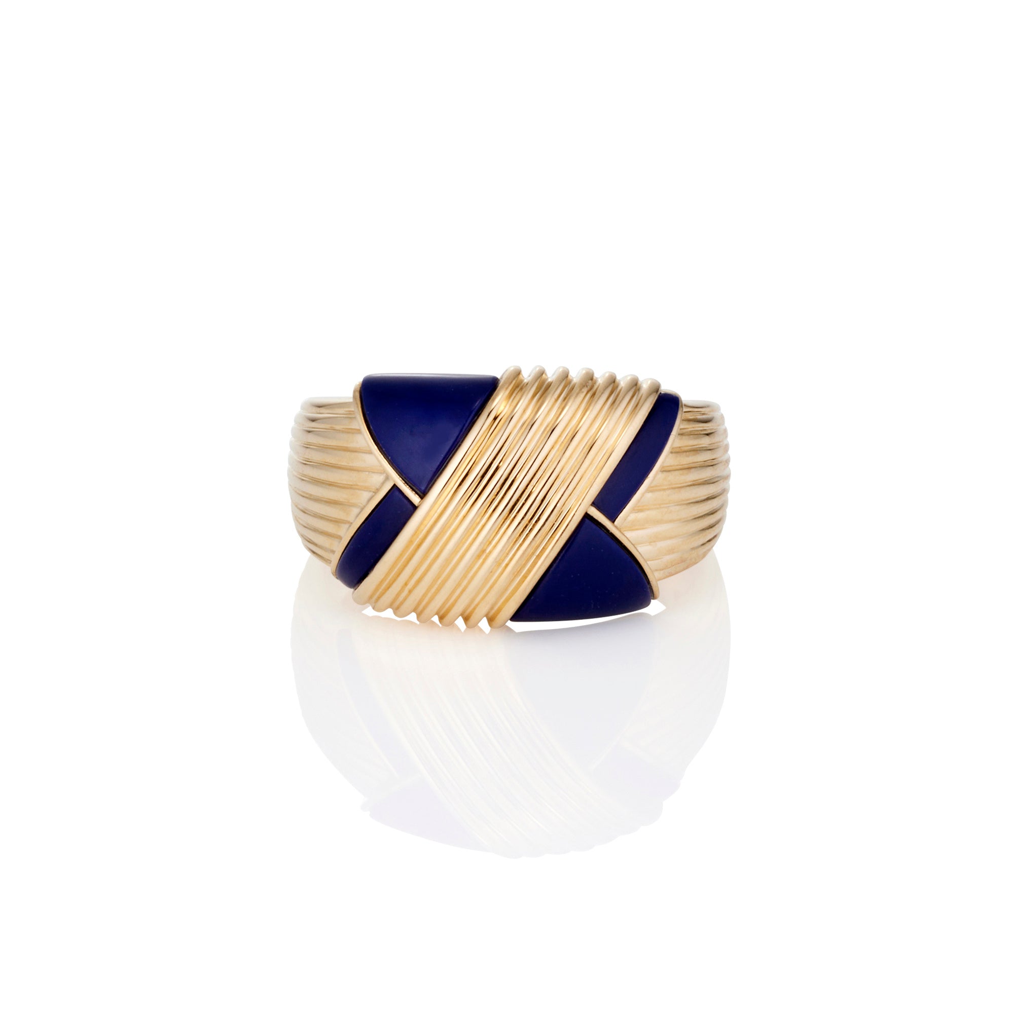 Olympia Blue Onyx and Gold Ring