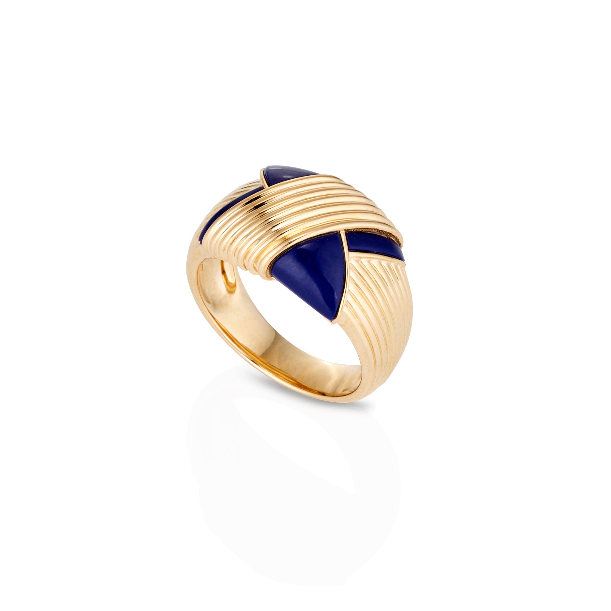 Olympia Blue Onyx and Gold Ring