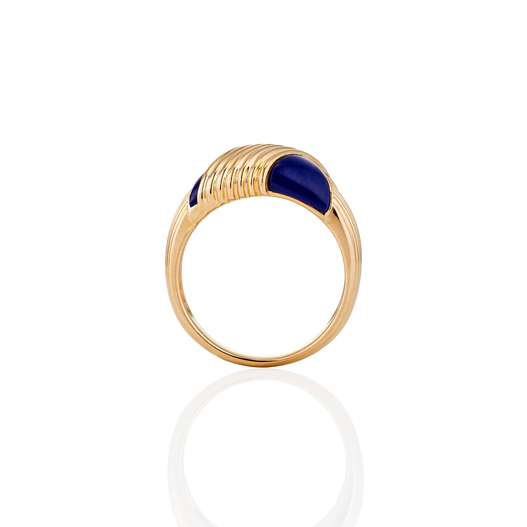 Olympia Blue Onyx and Gold Ring