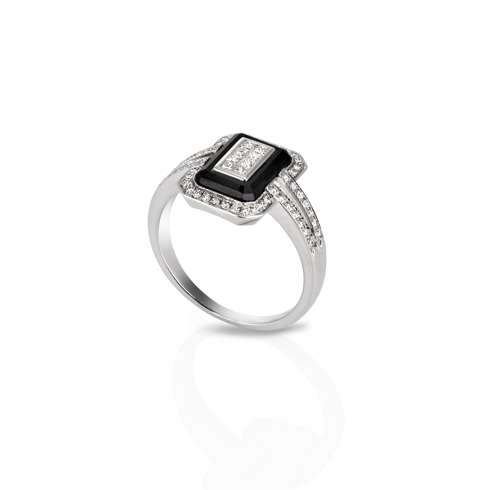 Hoseki Diamond & Agate Ring