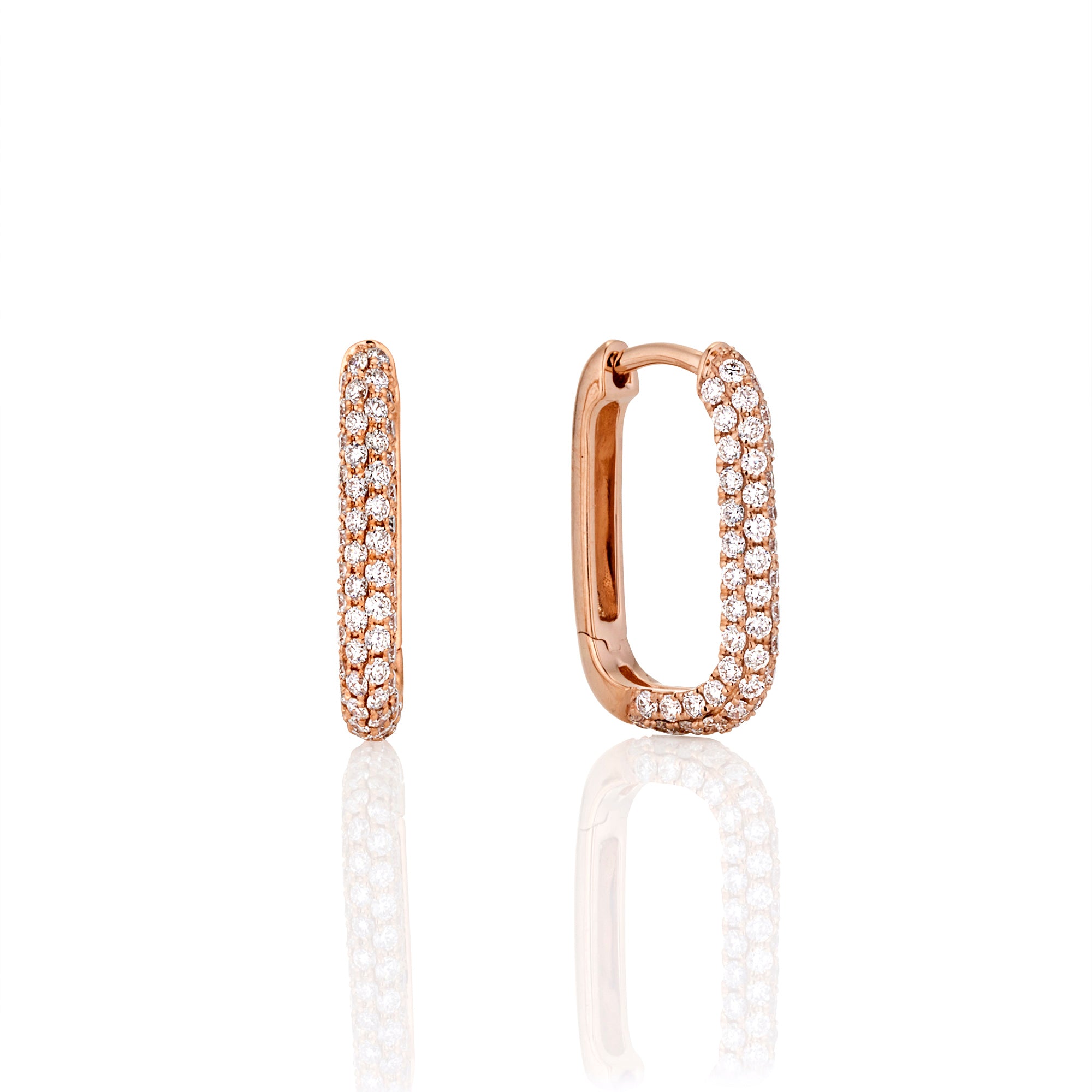 Foxy Diamond Hoops