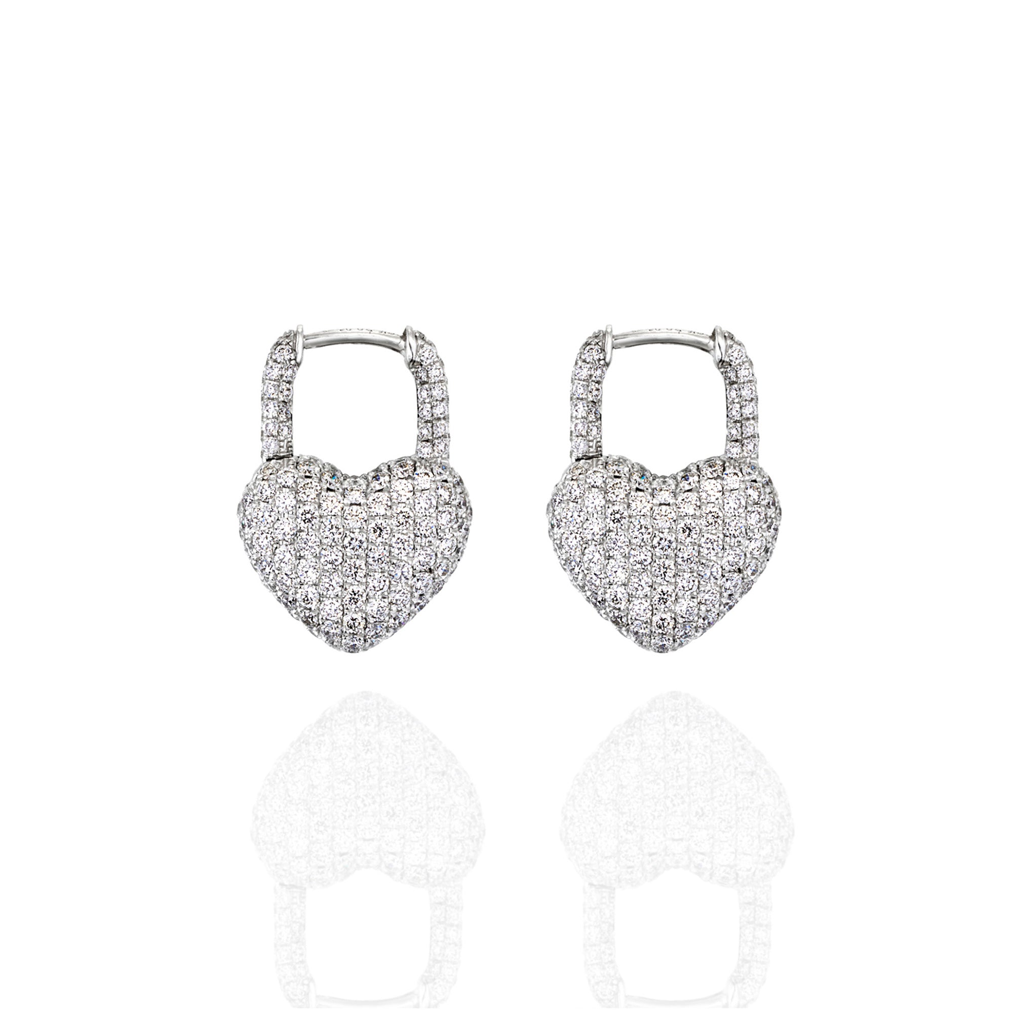 Grande Dame Heart Huggies - Diamond