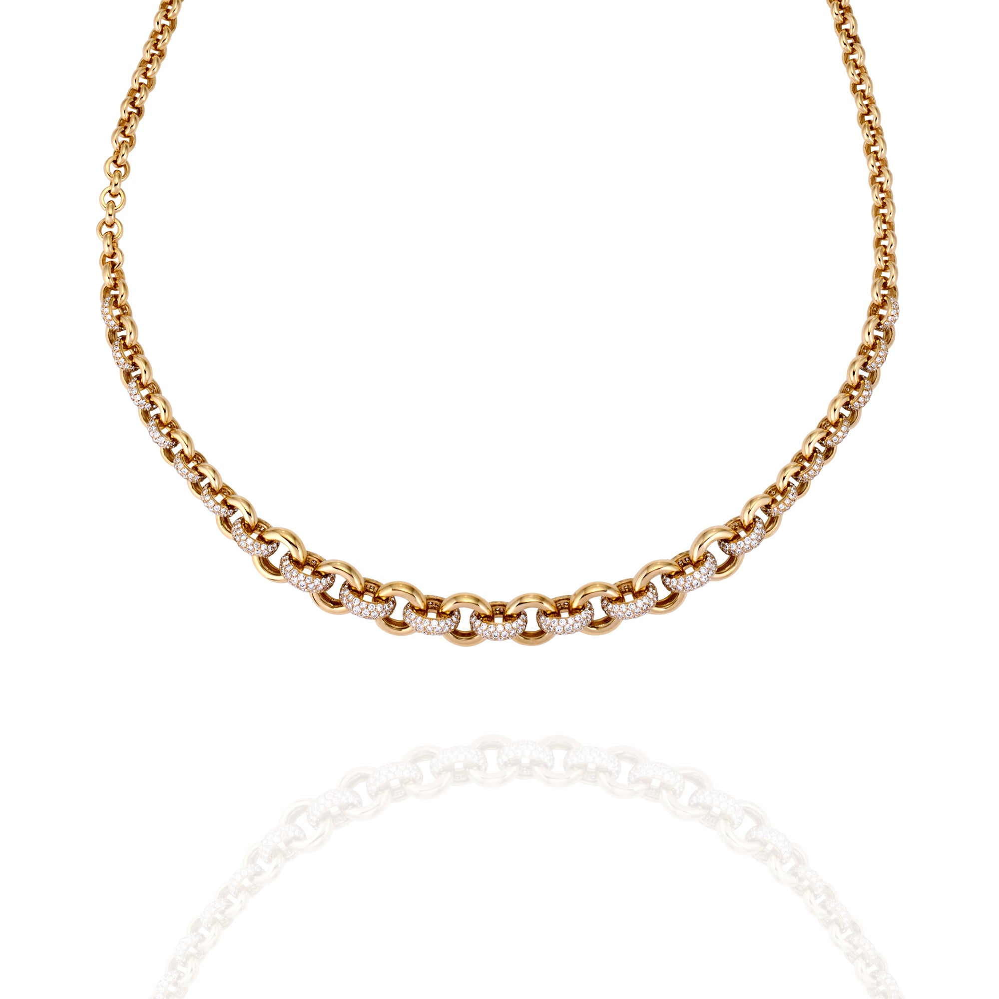 Diamond Graduated Belcher Chain