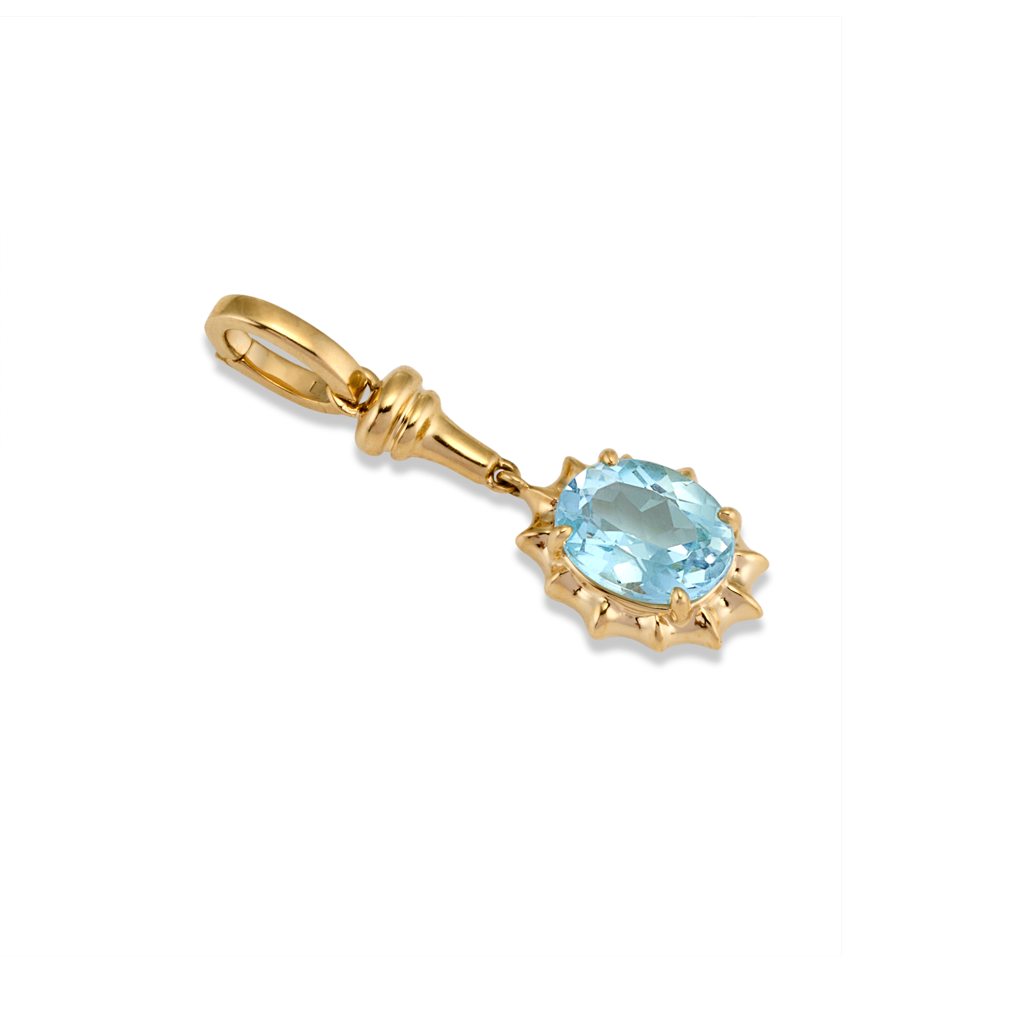 Aqua Marine Squiggle Pendant