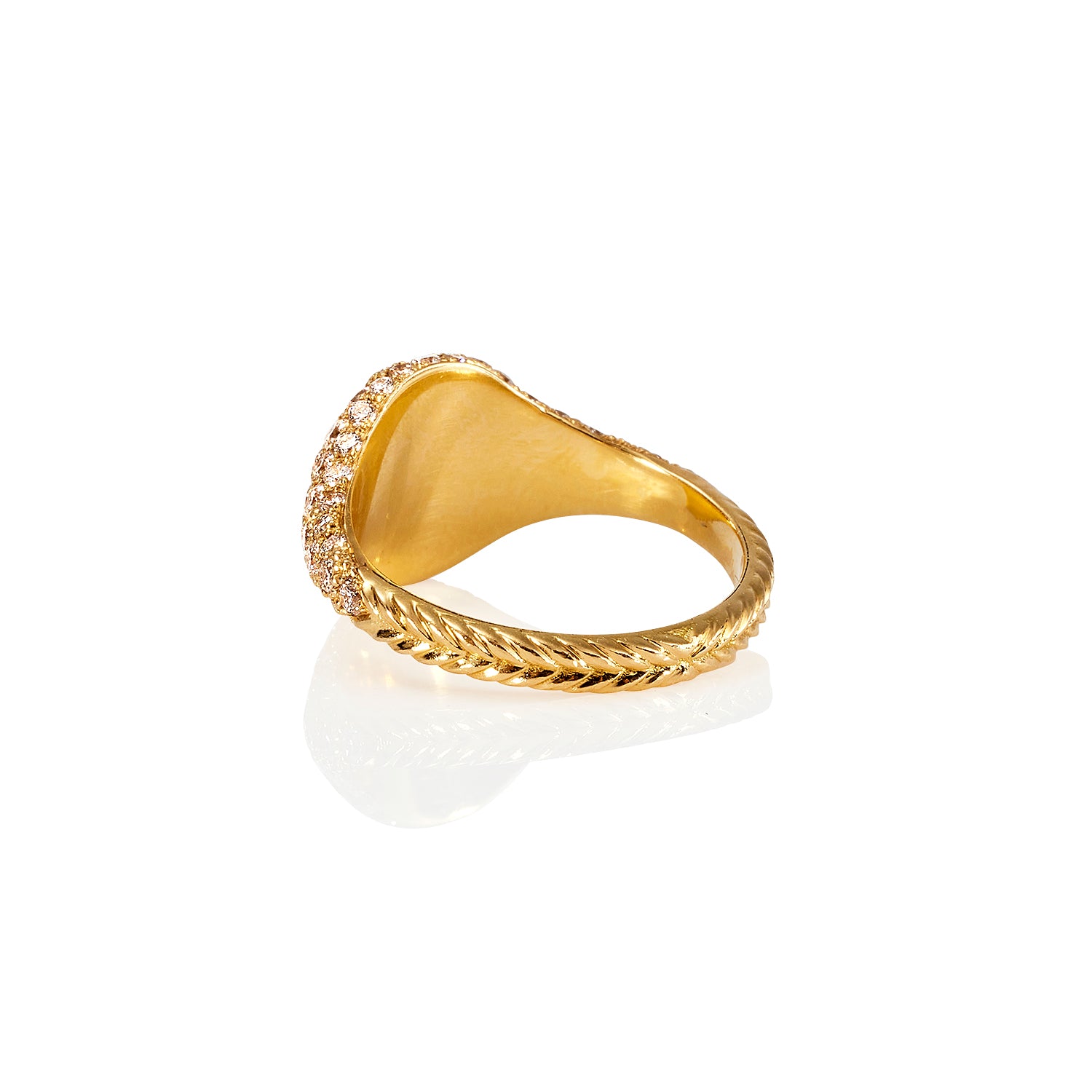 Queenie Diamond Encrusted Signet Ring