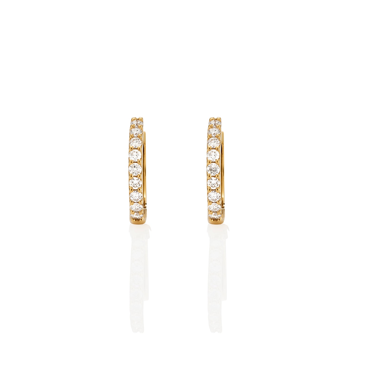 Qs Mid Diamond Huggie Earrings