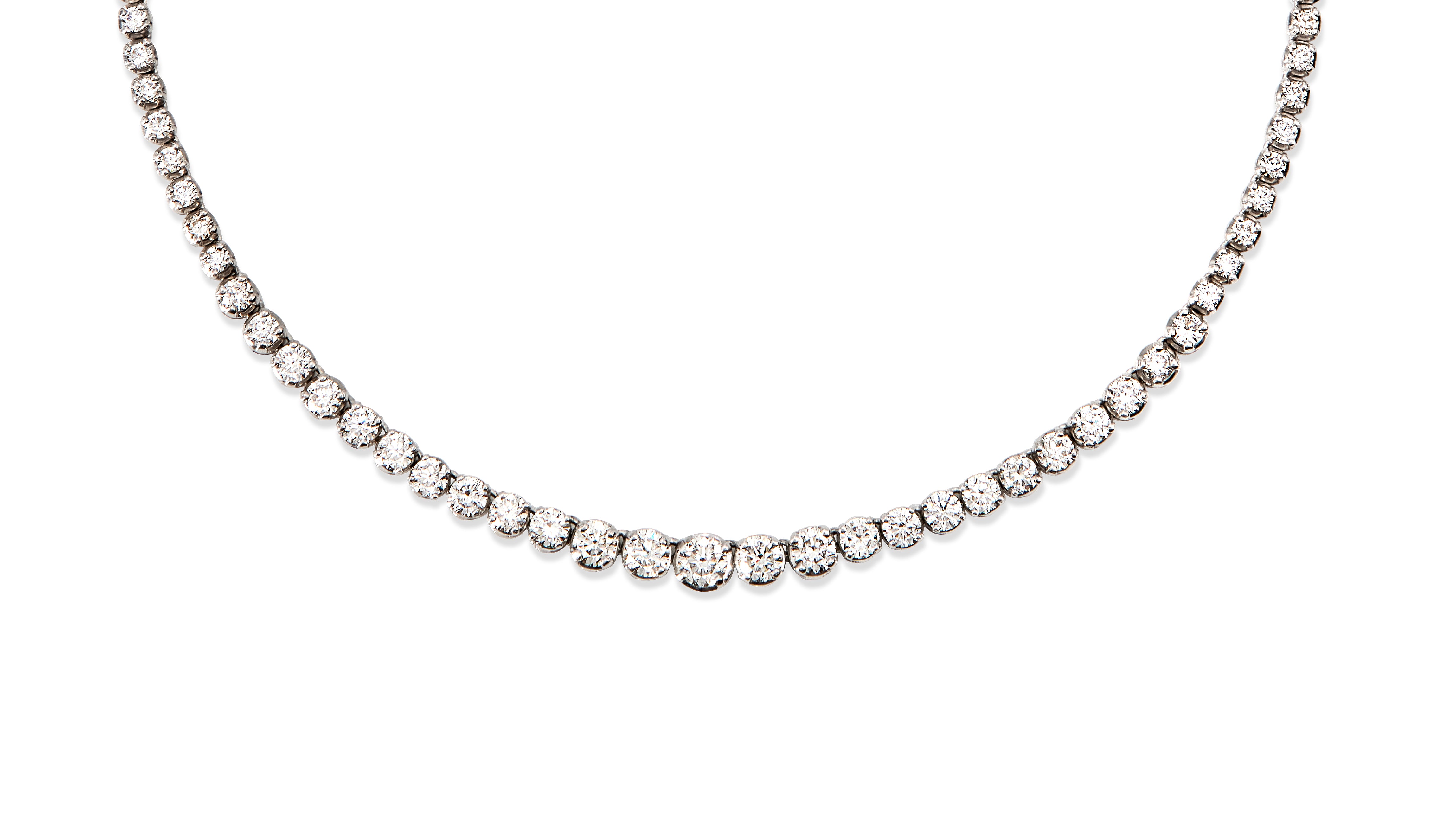 Graduated sales diamond necklace